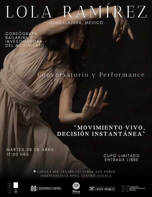 Performance y conversatorio en Oaxaca: Movimiento vivo en Centro Cultural San Pablo