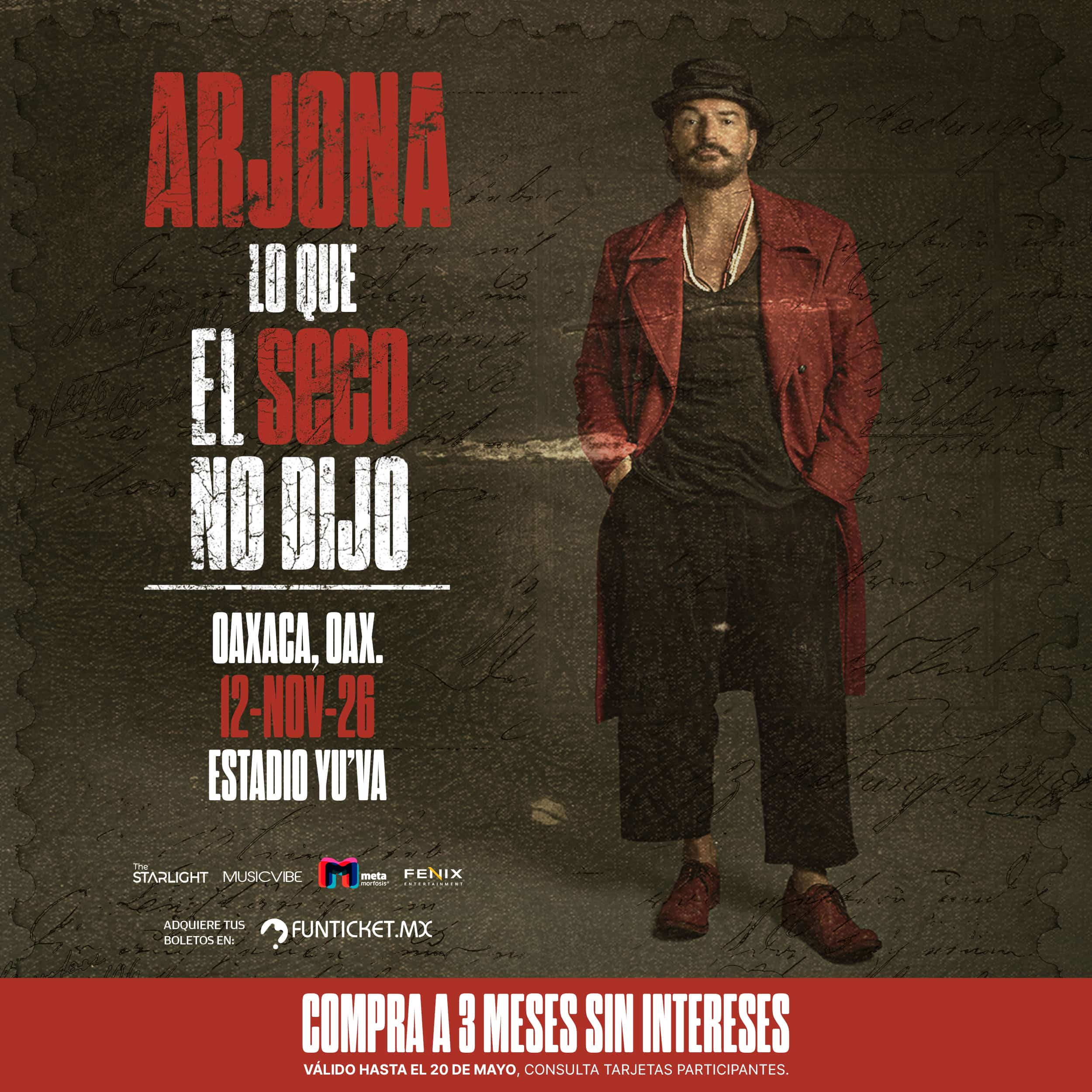 Arjona en Oaxaca 2026 | Lo que el seco no dijo en Estadio Yu’Va