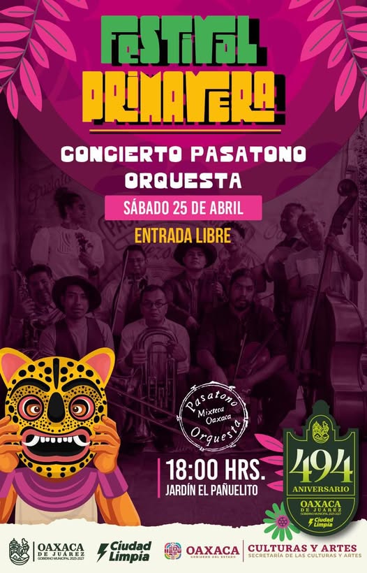 Pasatono Orquesta en Oaxaca: concierto gratuito en el Jardín El Pañuelito