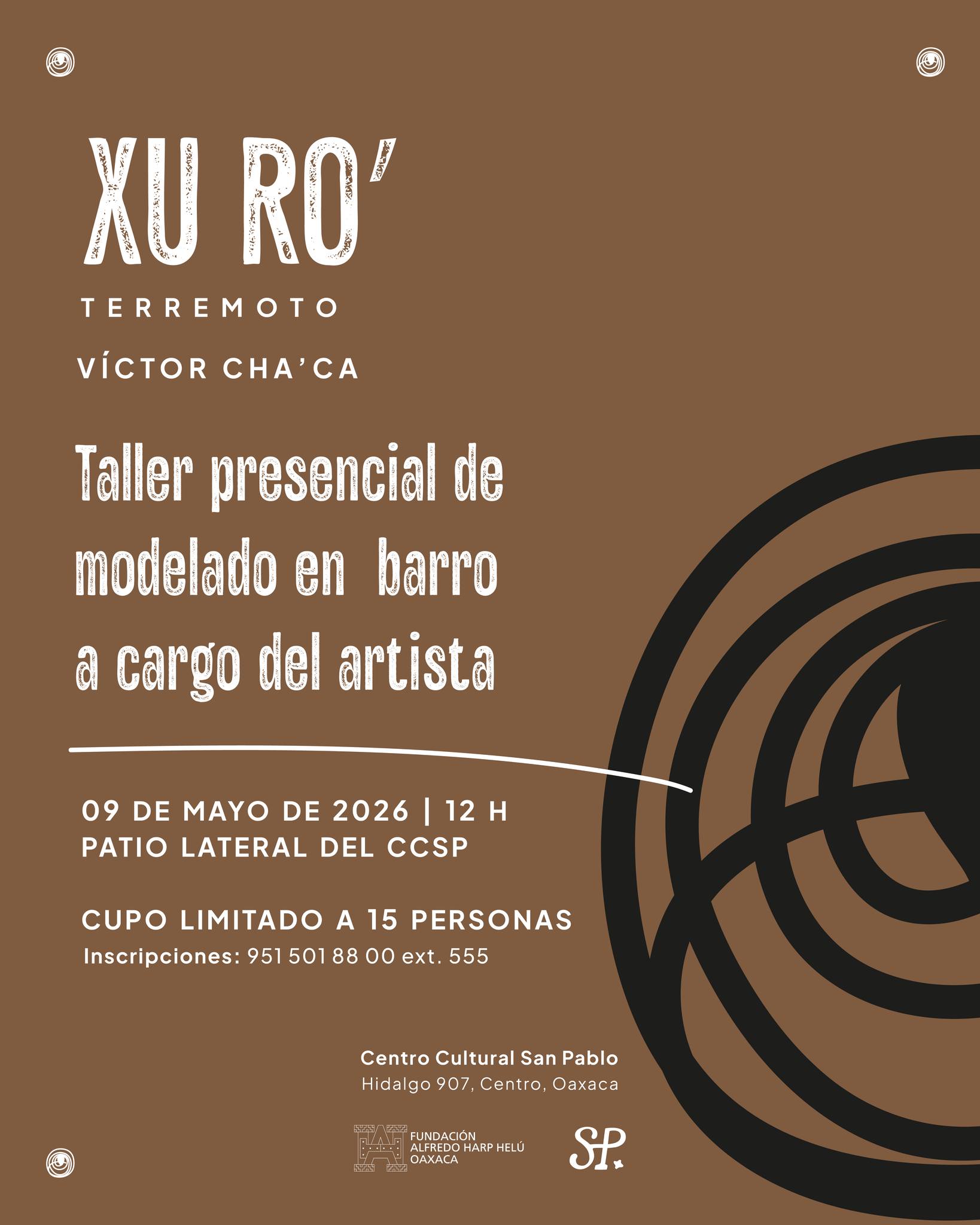 Taller de modelado en barro en Oaxaca: Víctor Cha’ca en Centro Cultural San Pablo