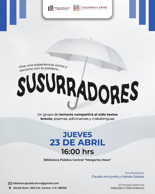 Susurradores en Oaxaca: experiencia literaria íntima por el Día del Libro