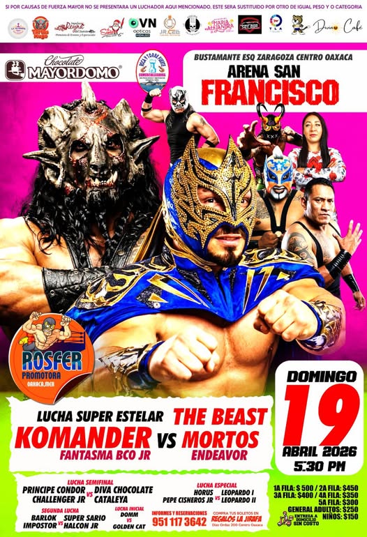 Lucha Libre en Oaxaca: Komander y Mortos en Arena San Francisco