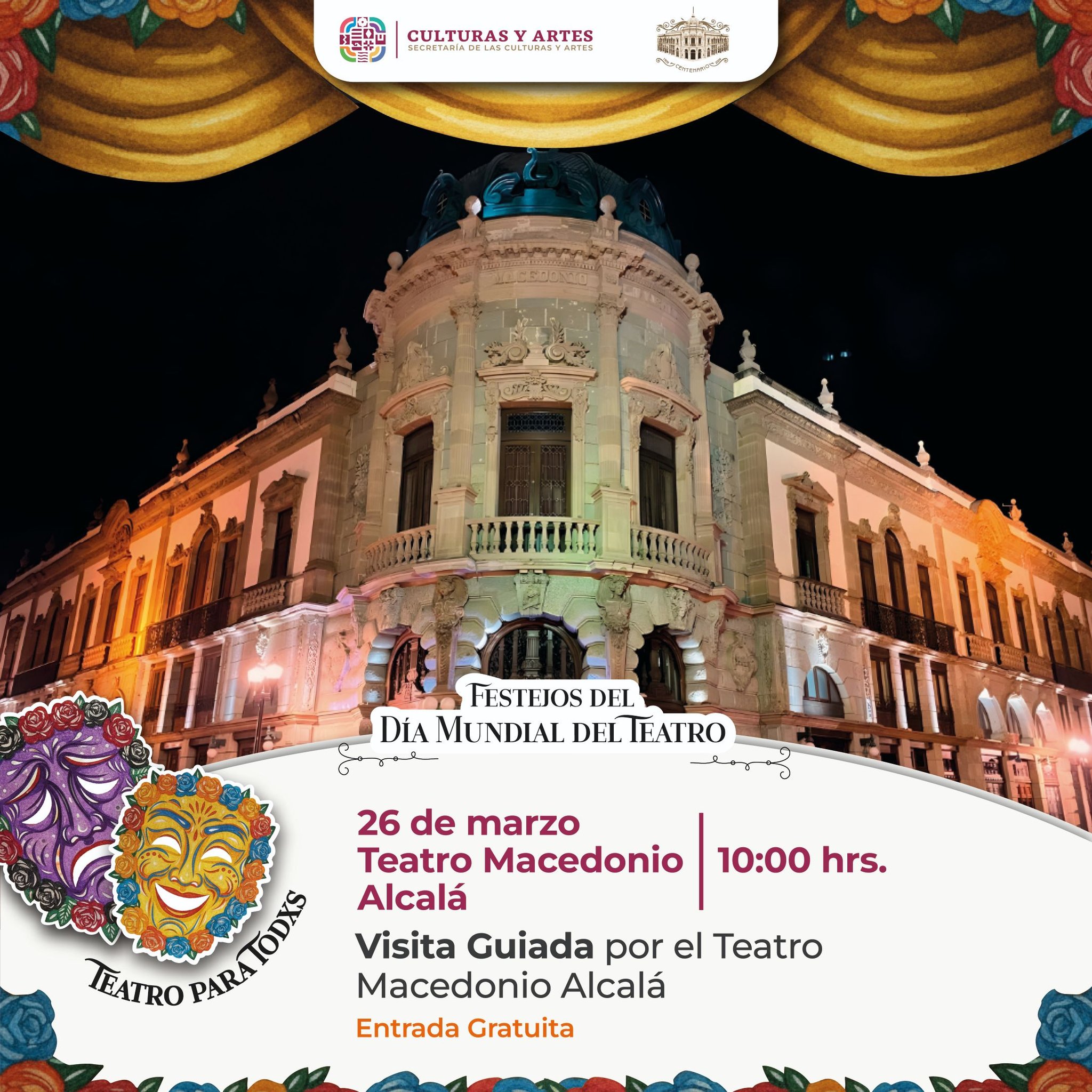Visita guiada al Teatro Macedonio Alcalá
