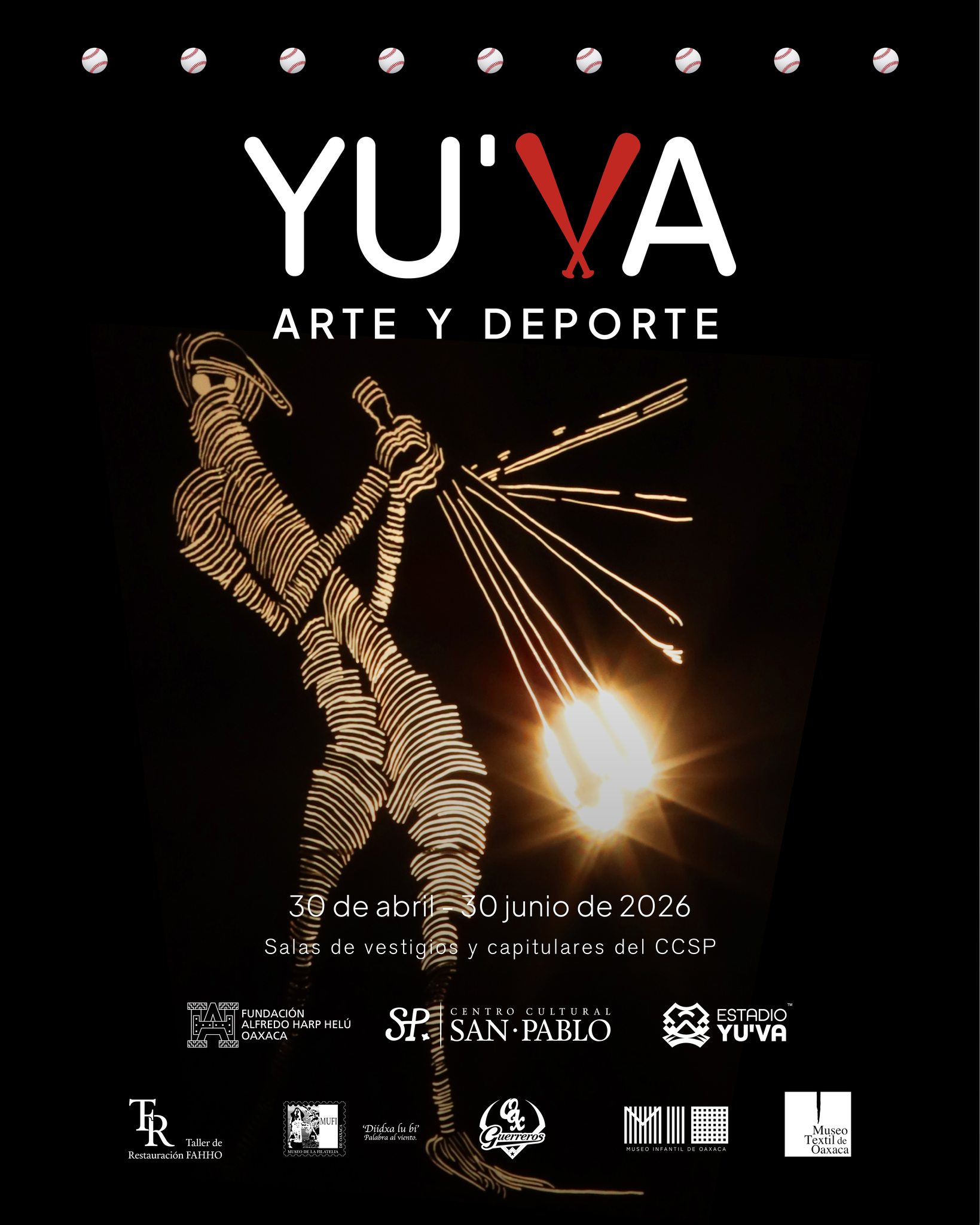 Exposición YU’VA en Oaxaca: arte, arquitectura y béisbol en San Pablo