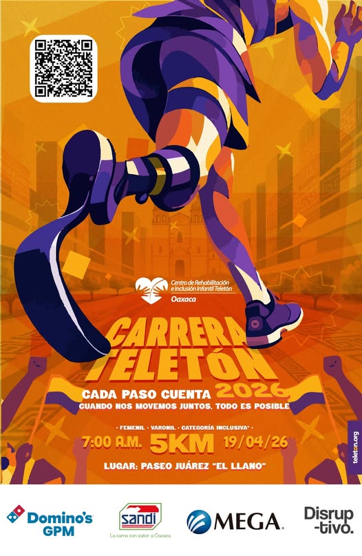 Carrera Teletón 2026 en Oaxaca: cada paso cuenta
