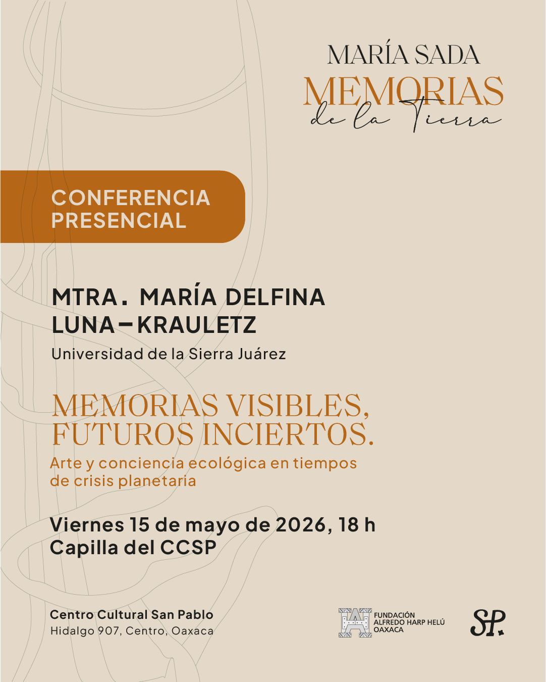 Charla en Oaxaca: arte y conciencia ecológica en Centro Cultural San Pablo